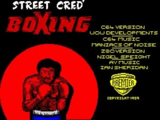 Street Cred Boxing title screen for ZX Spectrum